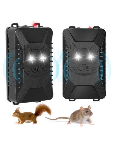 Repelente Ultrasónico de Roedores Qaihiei - Paquete de 2