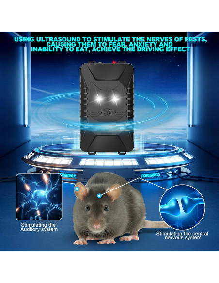 Repelente Ultrasónico de Roedores Qaihiei - Paquete de 2
