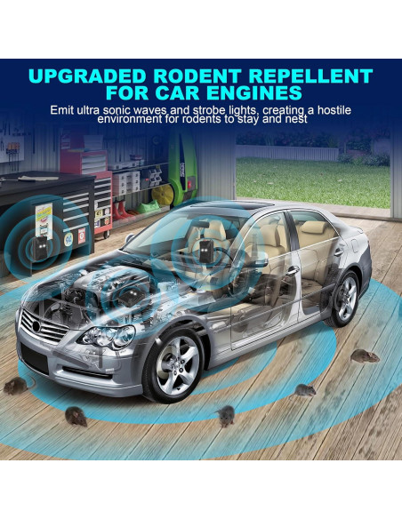 Repelente Ultrasónico de Roedores Qaihiei - Paquete de 2