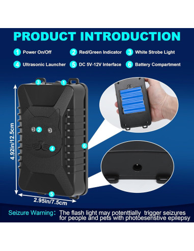 Repelente Ultrasónico de Roedores Qaihiei - Paquete de 2