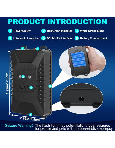 Repelente Ultrasónico de Roedores Qaihiei - Paquete de 2