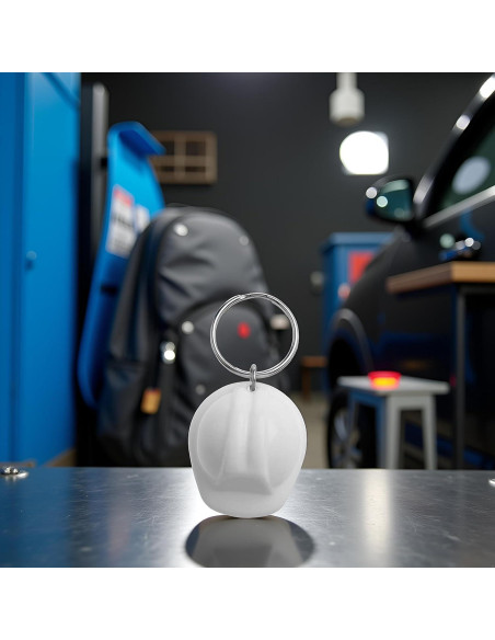 Llave de cadena 3D casco de seguridad Junfamilee blanco