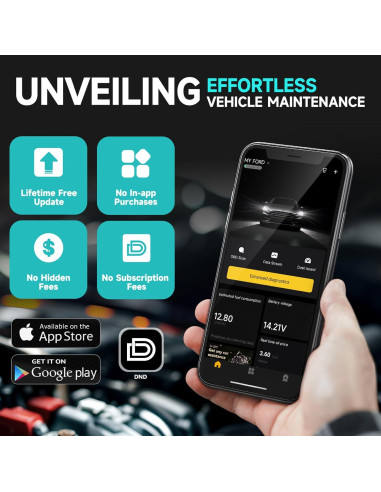 Escáner Bluetooth OBD2 DND ECHO - Diagnóstico Completo para Autos
