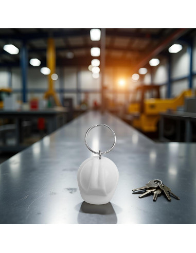 Llave de cadena 3D casco de seguridad Junfamilee blanco