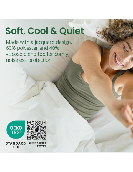 Protector de Colchón Impermeable SafeRest Individual Viscosa