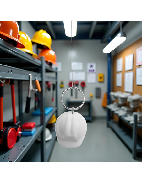 Llave de cadena 3D casco de seguridad Junfamilee blanco