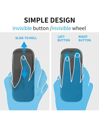 Ratón Bluetooth Plegable Arc - Mini Portátil Negro 1600dpi