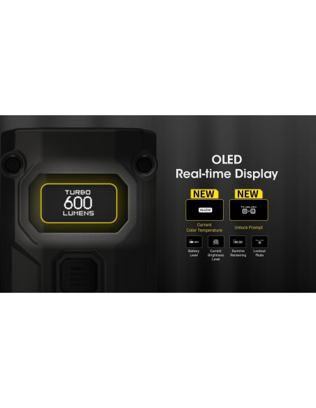 Linterna de Llavero Nitecore TINI3 600 Lúmenes USB-C Naranja