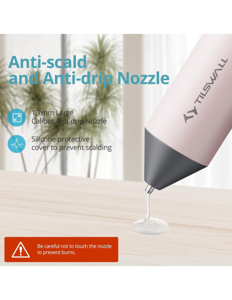 Pistola de Pegamento Caliente Inalámbrica Tilswall Rosa 15W