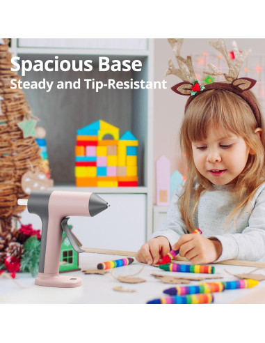 Pistola de Pegamento Caliente Inalámbrica Tilswall Rosa 15W