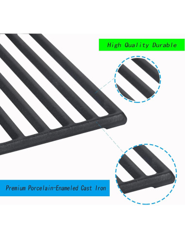 Rejillas de Parrilla Leship 38.1x28.6 cm para Weber Spirit 200