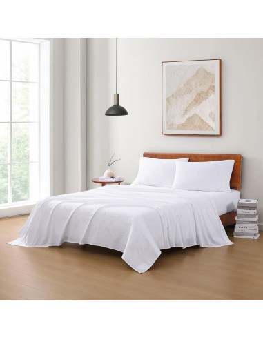 Juego de Sábanas Twin Lane Linen 100% Algodón Orgánico 3 Piezas