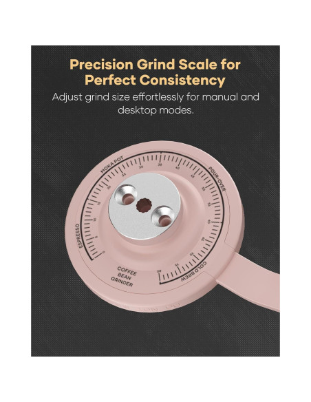 Molinillo de Café Manual Cocinare ESSENCE GO B38 Rosa 30g