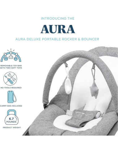 Balanceador Portátil Baby Delight Aura Deluxe - Tweed Charcoal