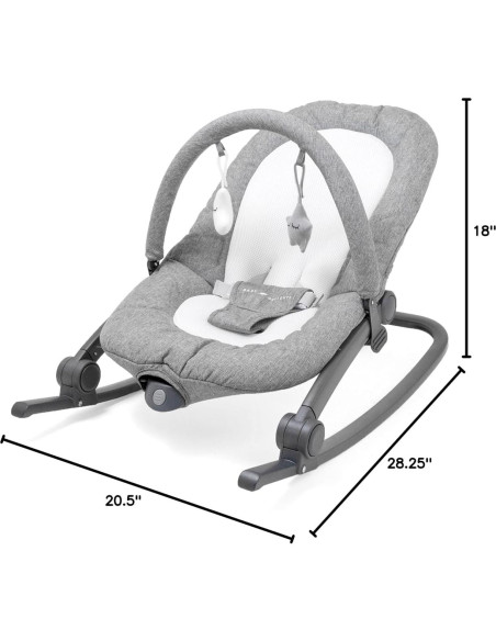 Balanceador Portátil Baby Delight Aura Deluxe - Tweed Charcoal