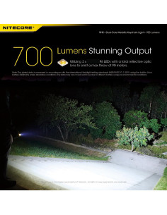 Linterna de Llavero Nitecore Tip SE Negra 700 Lúmenes Recargable 2