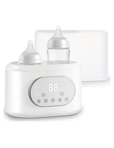 Calentador de Biberones AMZBABYCHEF Doble 10 en 1 Blanco