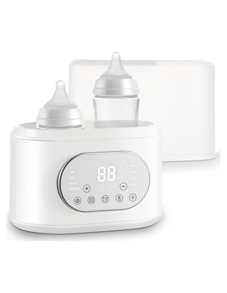 Calentador de Biberones AMZBABYCHEF Doble 10 en 1 Blanco
