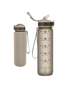 Botella de Agua Newfad 0.95 L con Pajilla y Funda Antifugas