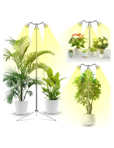 Lámpara de Crecimiento Espectro Completo Yiyehu 3 Cabezas Ajustable