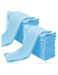 Paquete de 24 Paños de Muselina Cute Castle 100% Algodón 50.8x25.4 cm