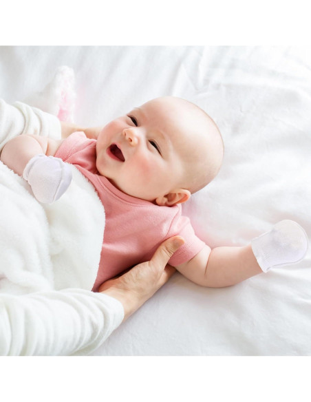 9 Pares Manoplas Bebé Algodón Sin Rasguños 0-6 Meses