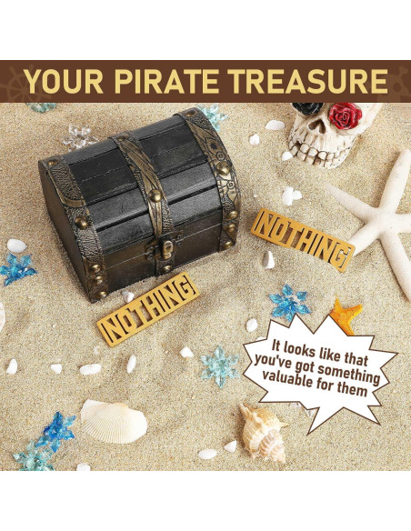 Cofre Pirata de Nada JULEASEL - Regalo Divertido para Cumpleaños