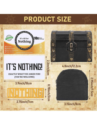 Cofre Pirata de Nada JULEASEL - Regalo Divertido para Cumpleaños