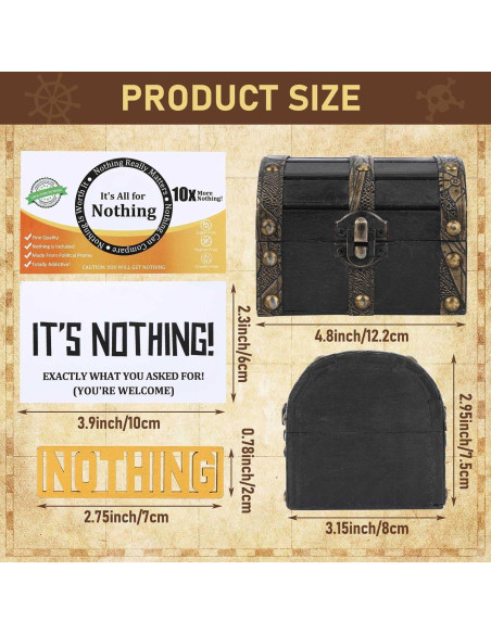 Cofre Pirata de Nada JULEASEL - Regalo Divertido para Cumpleaños