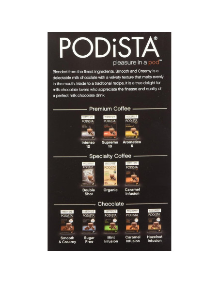 Cápsulas de Chocolate Caliente Podista Suave y Cremoso - 10 Pods Cápsulas de Chocolate Caliente Podista Suave y Cremoso - 10 Pods