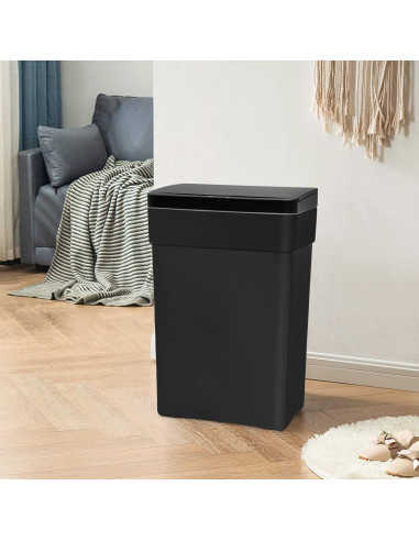 Basurero Automático PayLessHere 50L Negro con Sensor de Movimiento