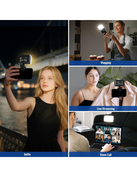 Luz LED para Selfie NEEWER N6, 66 LEDs, Compacta y Recargable