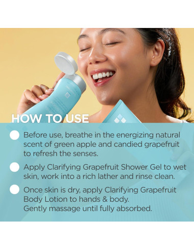 Gel de Ducha Aclarador Andalou Naturals 250 ml - Pomelo