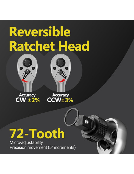 Llave de Torque Digital WAXTRON 1/2" 4-135 Nm Precisión +/-2%