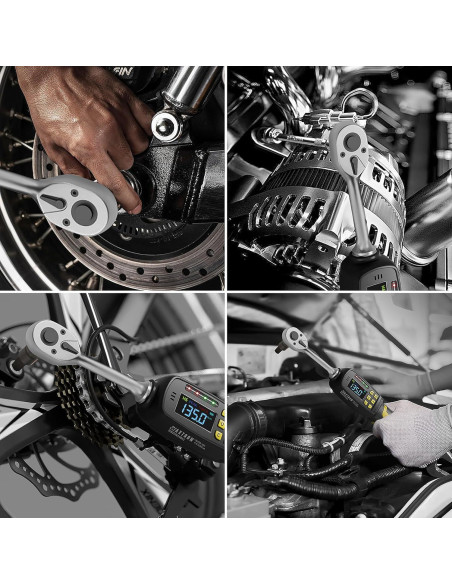 Llave de Torque Digital WAXTRON 1/2" 4-135 Nm Precisión +/-2%