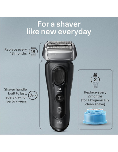 Afeitadora Eléctrica Braun Series 8 8560cc con PowerCase