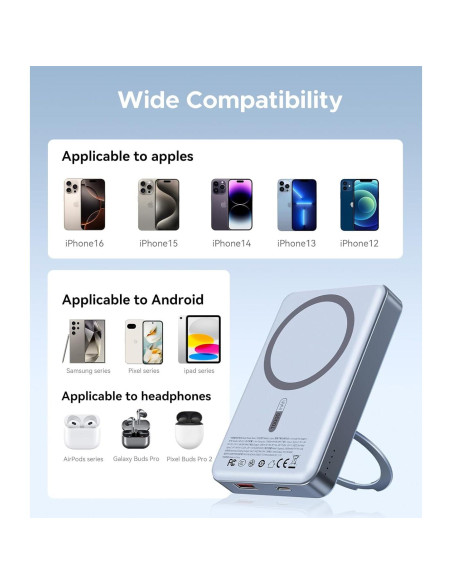 Cargador Portátil Inalámbrico ORICO KD10S 10000mAh Azul