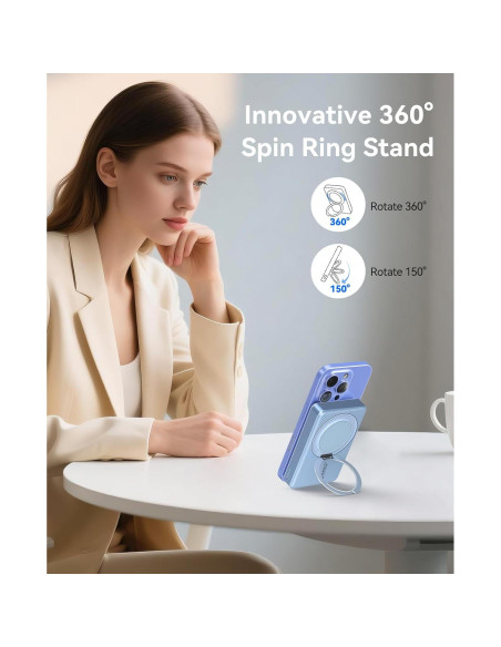 Cargador Portátil Inalámbrico ORICO KD10S 10000mAh Azul