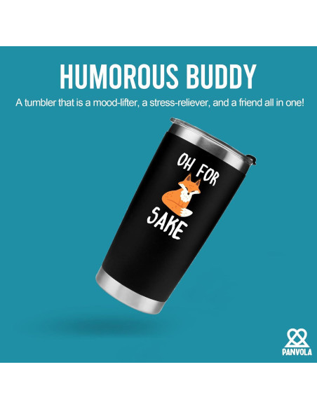 Taza de Viaje Panvola Oh For Fox Sake 887 ml Acero Inoxidable