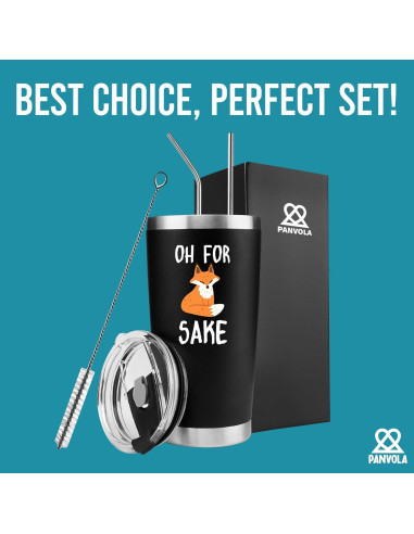 Taza de Viaje Panvola Oh For Fox Sake 887 ml Acero Inoxidable
