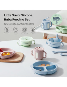 Juego de Alimentación de Silicona 6 Piezas bc babycare Verde 2