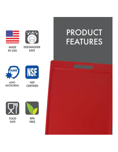 Juego de 4 Tablas de Cortar Dexas Polysafe 28 x 36.8 cm