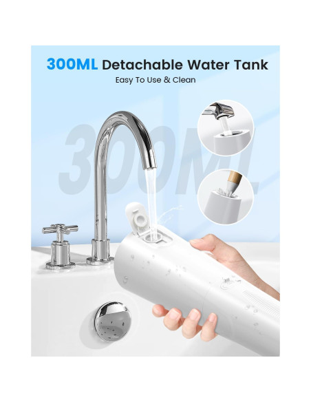 Irrigador Oral Inalámbrico VIMMK Y208 300ML 9 Boquillas IPX7