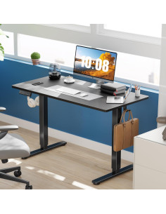 Escritorio de pie eléctrico Sweetcrispy 40x24" negro con 3 presets 2