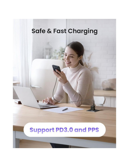 Cargador de pared 30W Wegear USB C GaN III rápido plegable