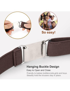 Cinturón Elástico Ajustable JASGOOD para Niños - 2 Piezas 2