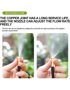 Kit de Riego por Goteo YLYMNHCY 15 Boquillas Ajustables 360 2