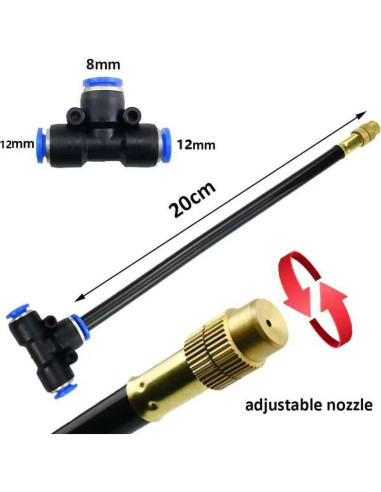 Kit de Riego por Goteo YLYMNHCY 15 Boquillas Ajustables 360