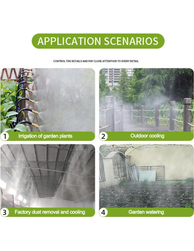 Kit de Riego por Goteo YLYMNHCY 15 Boquillas Ajustables 360