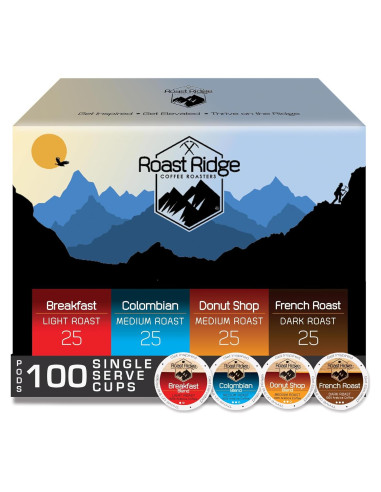 Cápsulas de café Roast Ridge K-Cup 100 unidades variado